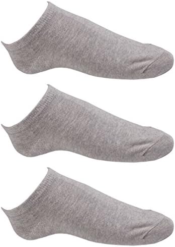 Yiganxian Women's 3 Pairs No Show Socks Dark Grey