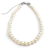 14 + 3 Inch Extension Cultured Freshwater Pearl Choker Necklace