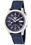 Men's Seiko 5 Automatic Blue Dial Blue Fabric