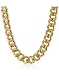 1AR by UnoAerre 18k Gold-Plated Groumette Chain Link Necklace, 19.7"