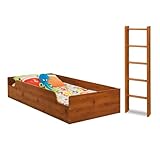 South Shore Furniture, Logik Collection, Loft Top Bunk & Ladder, Sunny Pine ....