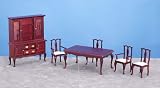 Mahogany Dinning Room 6pc Miniature Dollhouse Furniture 1 Scale T0123
