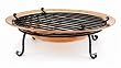 24" Hand-Hammered Small Copper Fire Pit with Scroll Feet