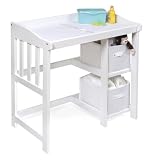 White Changing Table with Desk Conversion
