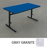24 x 36 Computer Table - Adjustable - Gray Granite (Gray Granite) (26