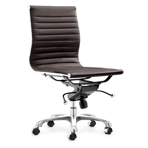 Zuo Lider No Armrest Office Chair, Espresso
