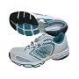 New Balance Women's White /Pagoda Blue Wide Fit Trainer