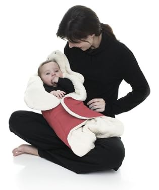 Wallaboo Fleece Lined Wrapper - Red