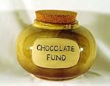 Ceramic Money Pots with Motto - Chocolate Fund
