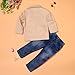 Efaster® 3pcs Kids Baby Boy Gentleman Coat+Shirt+Jeans Pants Trousers Clothes Outfits Set