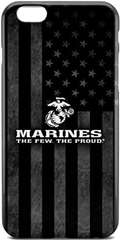 USMC Logo over Grayscale American Flag - Tough Phone Case - Apple iPhone 6 / 6S