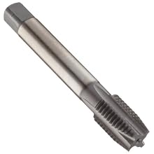 Dormer MTT-X E046 Powdered Metal Spiral Point Threading Tap for Stainless Steel, Hard Lube Coated, Round Shank with Square End, Plug Chamfer