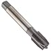 Dormer MTT-X E046 Powdered Metal Spiral Point Threading Tap for Stainless Steel, Hard Lube Coated, Round Shank with Square End, Plug Chamfer