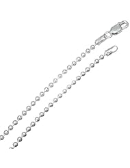 2.3MM Thick - Military Ball Link Bead Chain Necklace/Bracelet - Genuine .925 Solid Sterling Silver