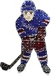 9" NHL New York Rangers Lighted Hockey Player Car Window Decoration