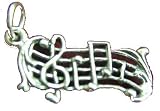 Sterling Silver Music Staff with Notes Charm 925