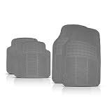 Car Floor Mats Ultra Premium 100% Rubber Classic Design Gray 4 Piece Set