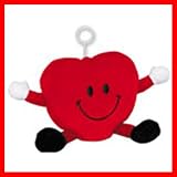 Plush love heart helium balloon weight