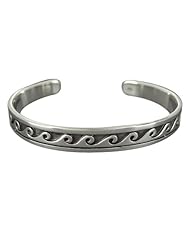 925 Silver Wave Cuff Bangle