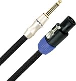 Monster Studio Pro 1000 Speaker Cable with Speak-On Connectors - 3 Feet - Speak-On to Straight 1/4-Inch Plugs
