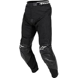 Alpinestars A-10 Men's Leather/Textile Road Race Motorcycle Pants - Black