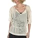 Mossimo  Black Georgette Novelty Top - Flat Cappucino