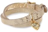 Juicy Couture Jewelry Gold Colored Double Wrap Metallic Leather Bracelet
