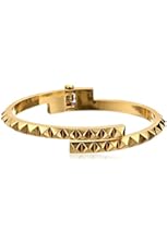 Rebecca Minkoff 14k Gold Pyramid Hinge Thin Bangle Bracelet
