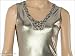 David Cline V-Neck Tank with Silver Foil & Crystals