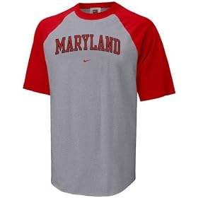 Nike Maryland Terrapins Ash Youth Raglan T-shirt