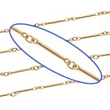 Gold Tone 13mm Bar & Link Chain - By The Foot