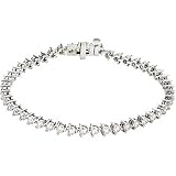 14K White Gold Diamond Tennis Bracelet - 5.00 Ct.
