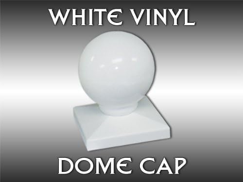 4" White Dome Vinyl Post Cap