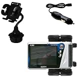 APEX Digital E2go Auto Cup Holder with Car Charger - Uses Gomadic TipExchange