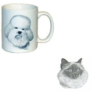 Birman Cat Coffee Mug, Porcelain by Rosalinde (11 oz.) by 