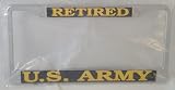 US Army Retired License Plate Frame (Chrome Metal)