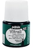 Pebeo Vitrail Stained Glass Effect Glass Paint 45-Milliliter Bottle, Emerald