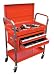 Advanced Tool Design Model  ATD-7033  Two-Shelf, Two-Drawer Service Cart With Lid - Red