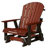 Berlin Gardens Comfo-Back Adirondack Glider - Burgundy on Black