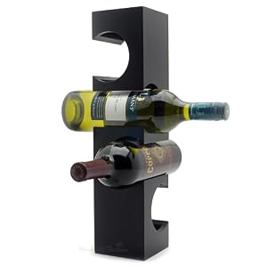 4 Bottle Level Wine Rack - Brown by -