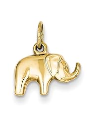 14k Yellow Gold Elephant Pendant. Metal Wt- 0.4g