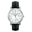 Venturer Sports Watch by WatchBuddy - Polar White Dial with Black Leather Strap - Child's Size