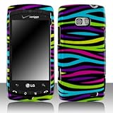 Black with Green Purple Blue Multi Color Zebra Strip Snap on Hard Skin Cove ....