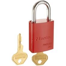 Master Lock Aluminum Lockout/Tagout Padlock, Master Keyed, 1-3/4" Body Length, 1-1/16" Shackle Clearance