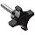 DimcoGray Black Phenolic 4 Prong Knob, Zinc Stud: 5/16-18" Thread x 2" Length, 1-3/4" Diameter x 1" Height x 1-3/16" Hub Dia x 1/2" Hub Length (Pack of 10)