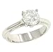Solitaire Engagement Ring with Diamonds.01cttw (CZ ctr