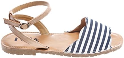 Womens Canvas Mnrk-S-X Casual Sandal Shoes (Navy/White, Size 10)