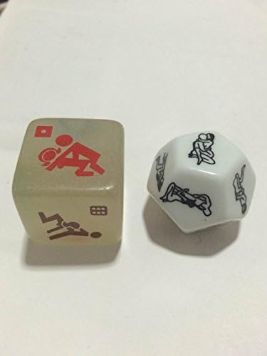 GtMALL Novelty Love Sex Erotic Lover Sex Dice for Party Glow in the Dark Game Adult Fun - 2 Pcs