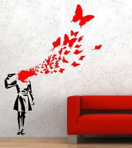 Banksy Suicide Butterflies Vinyl Wall Decal Sticker