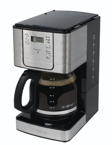 Mr. Coffee JWX31 12-Cup Programmable Coffeemaker, Stainless Steel